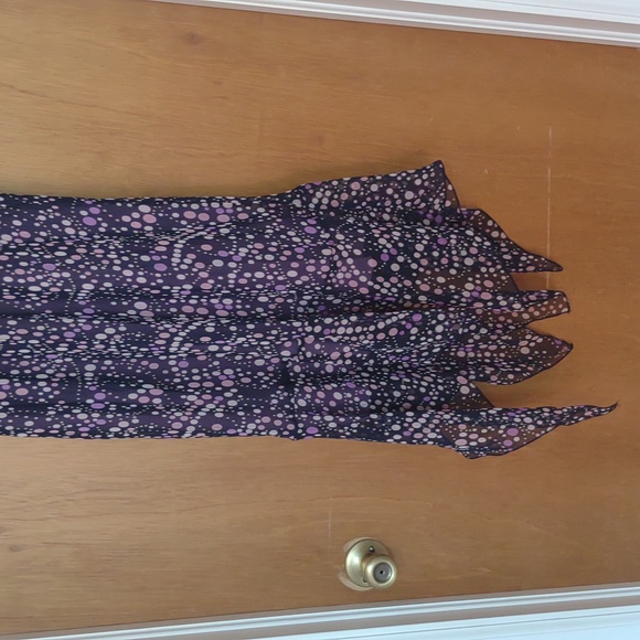 💜 3/$20 Gorgeous Purple Dots Handkerchief Dress - Picture 3 of 8
